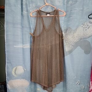Sheer Brown Swim Cover-Up